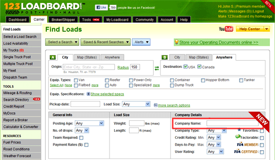 123Loadboard Blog 123Loadboard Launches New Search Option